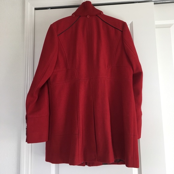 GUESS Los Angeles Wool Toggle Button/Zip Pea Coat - Picture 5 of 7